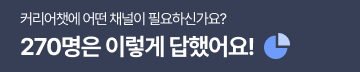 커리어챗에 어떤 채널이 필요하신가요? 270명은 이렇게 답했어요!