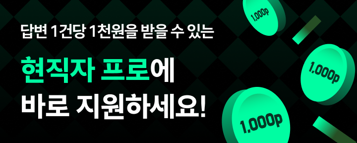 현직자 프로에 바로 지원하세요!