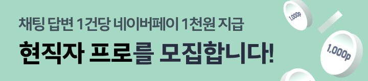 현직자 프로를 모집합니다!